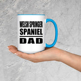 Welsh Springer Spaniel Dad - 15oz Accent Mug Blue
