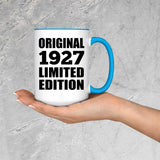 97th Birthday Original 1927 Limited Edition - 15oz Accent Mug Blue