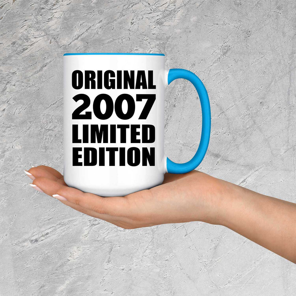 17th Birthday Original 2007 Limited Edition - 15oz Accent Mug Blue