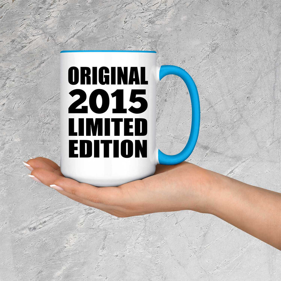 9th Birthday Original 2015 Limited Edition - 15oz Accent Mug Blue