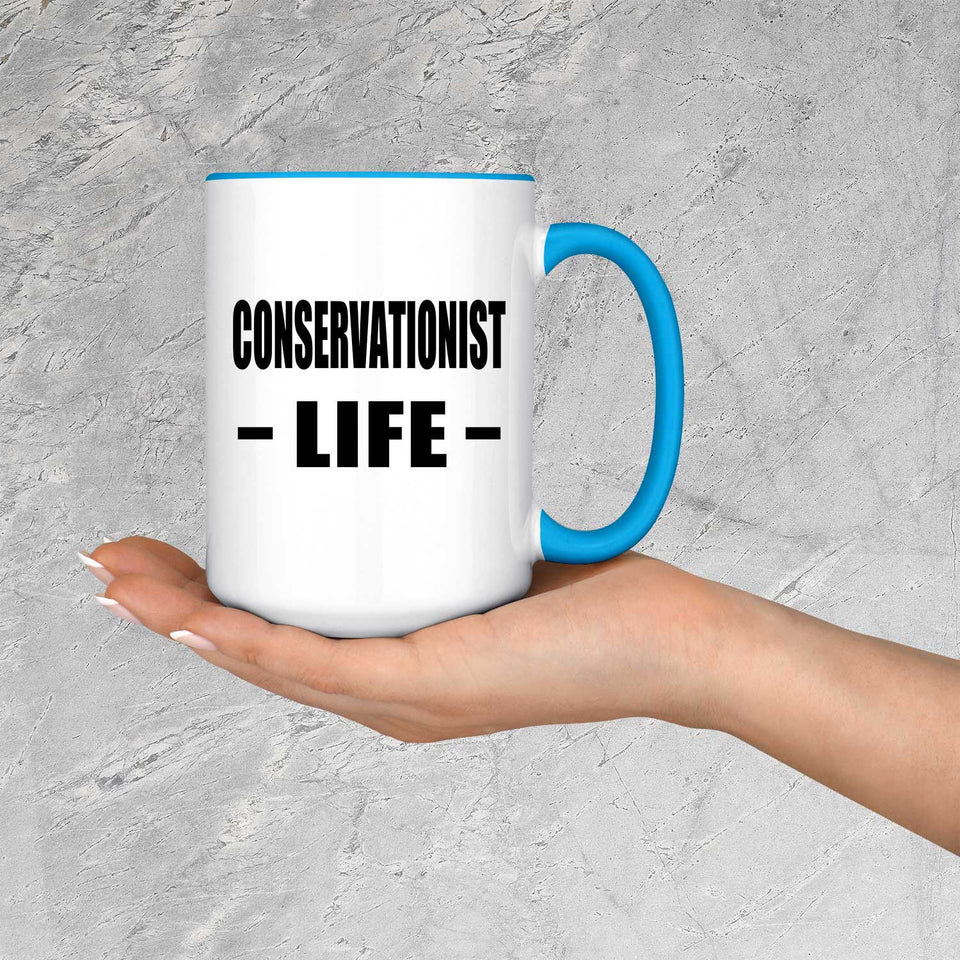 Conservationist Life - 15oz Accent Mug Blue
