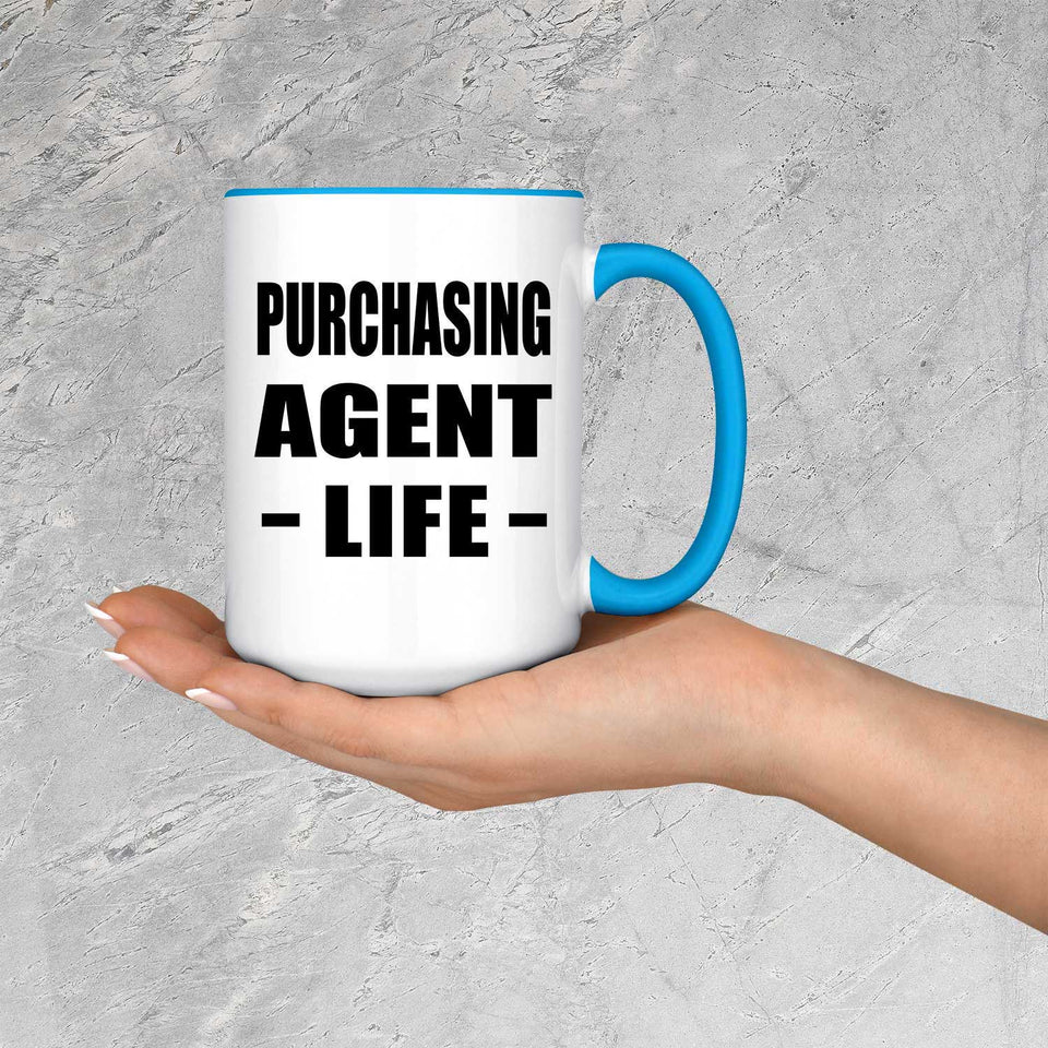 Purchasing Agent Life - 15oz Accent Mug Blue