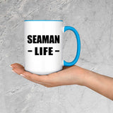 Seaman Life - 15oz Accent Mug Blue