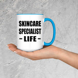 Skincare Specialist Life - 15oz Accent Mug Blue