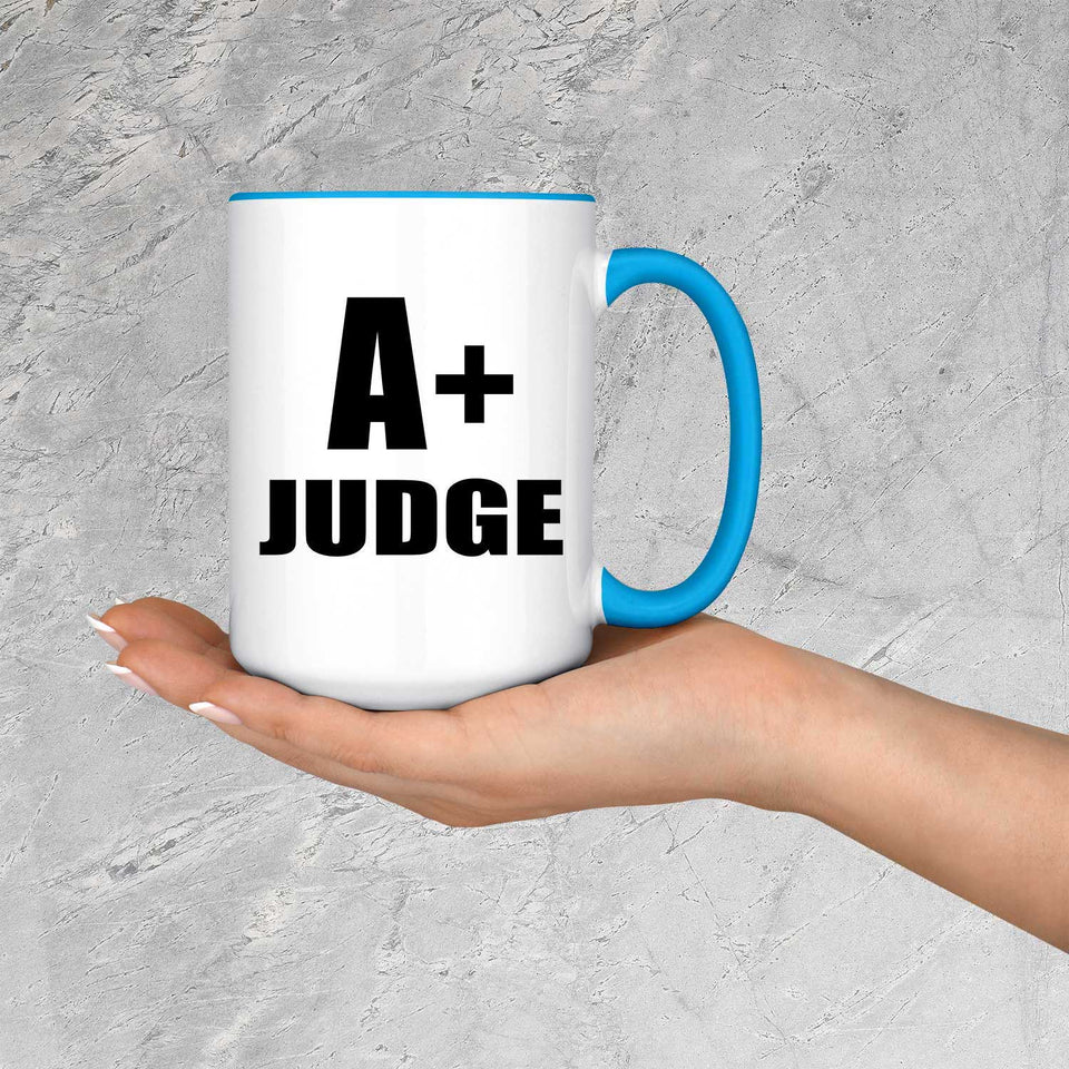 A+ Judge - 15oz Accent Mug Blue