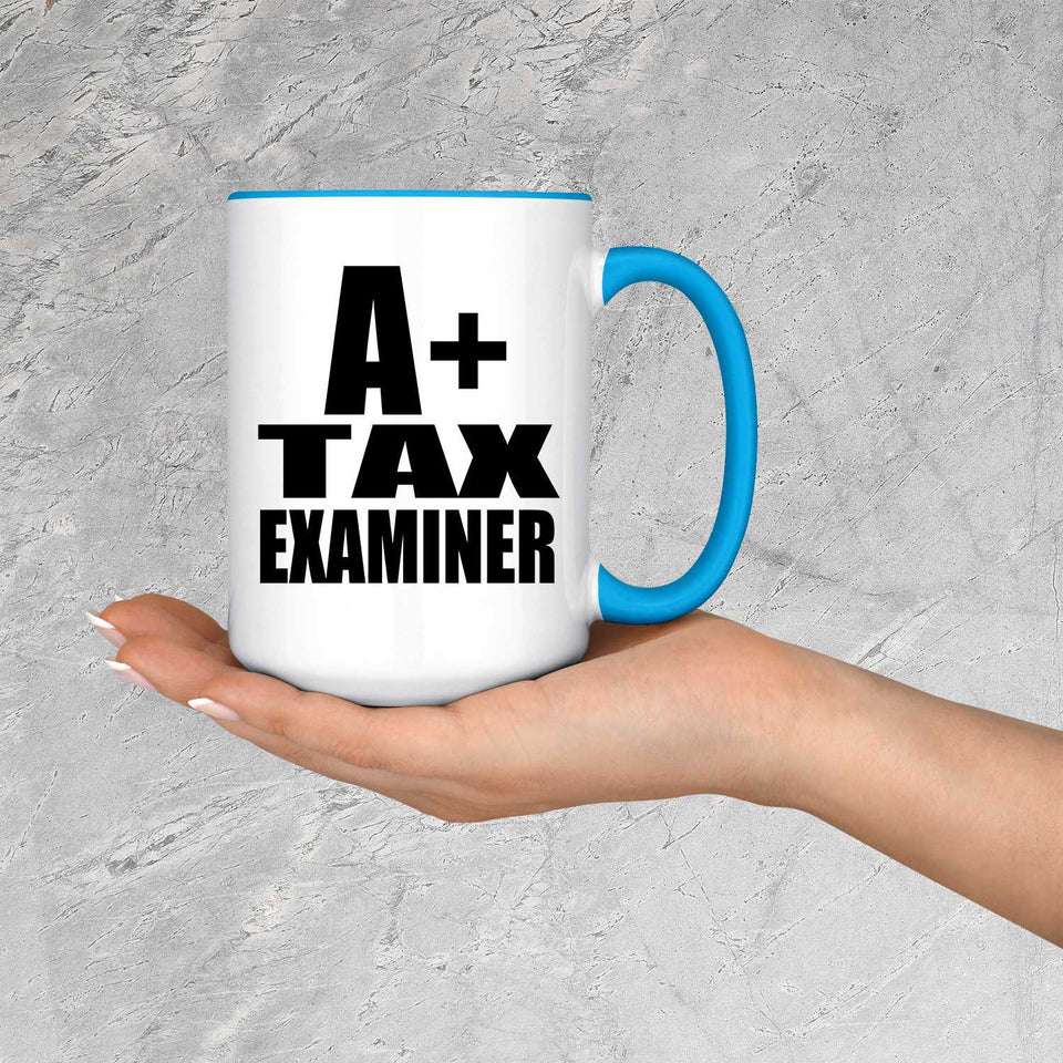 A+ Tax Examiner - 15oz Accent Mug Blue