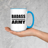 Badass Army - 15oz Accent Mug Blue