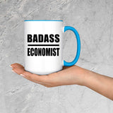 Badass Economist - 15oz Accent Mug Blue