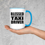 Blessed Taxi Driver - 15oz Accent Mug Blue