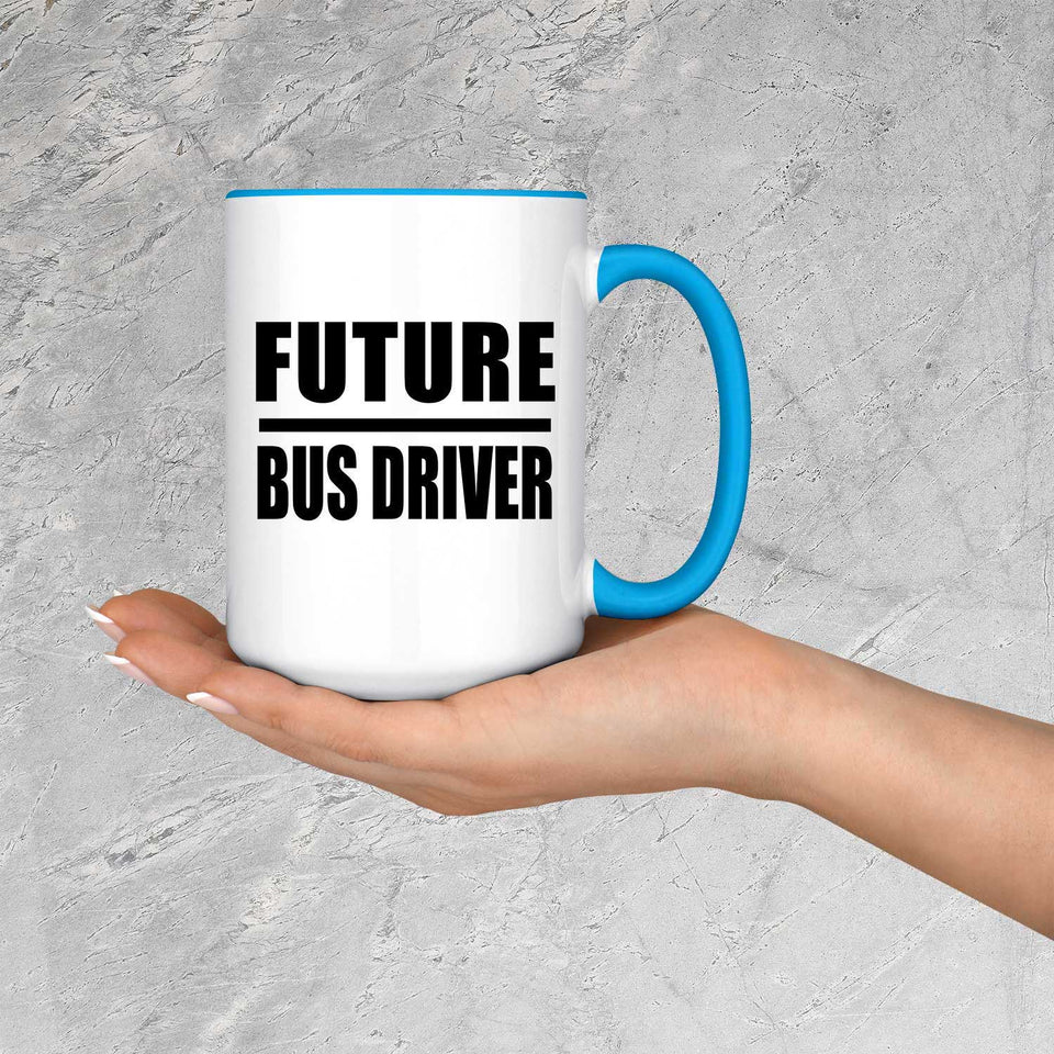 Future Bus Driver - 15oz Accent Mug Blue