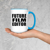 Future Film Editor - 15oz Accent Mug Blue