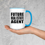 Future Real Estate Agent - 15oz Accent Mug Blue