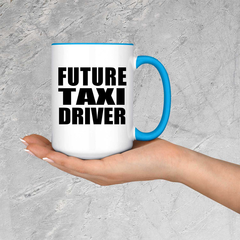 Future Taxi Driver - 15oz Accent Mug Blue
