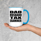 Dad Husband Tax Examiner - 15oz Accent Mug Blue