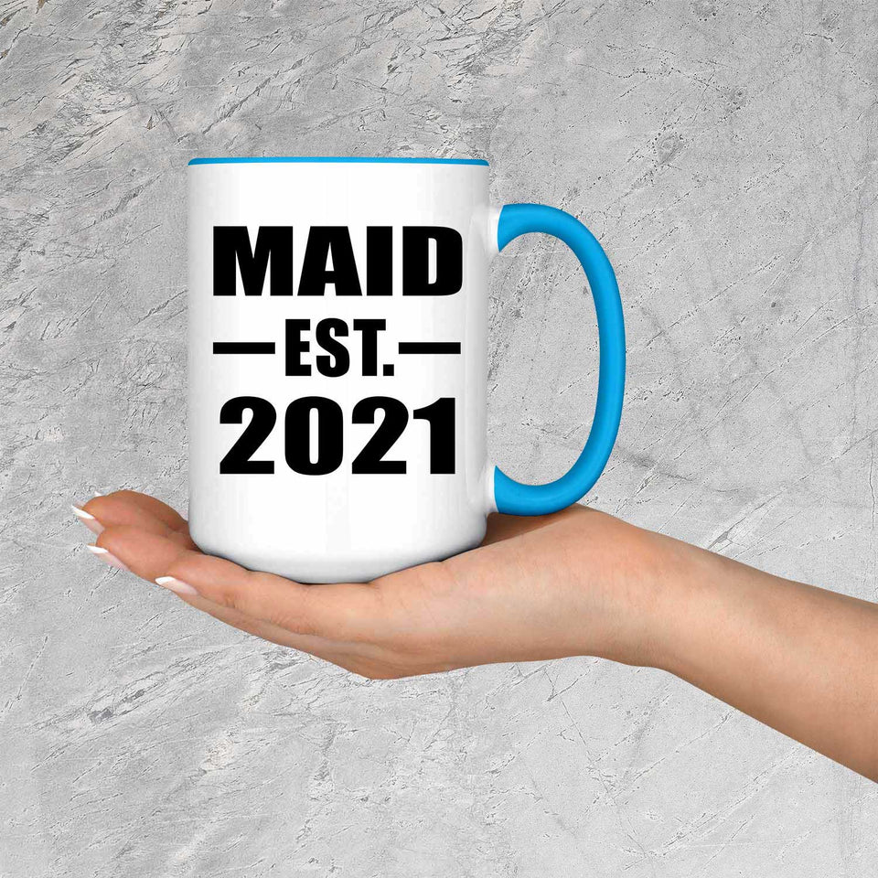 Maid Established EST. 2021 - 15oz Accent Mug Blue