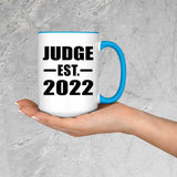 Judge Established EST. 2022 - 15oz Accent Mug Blue