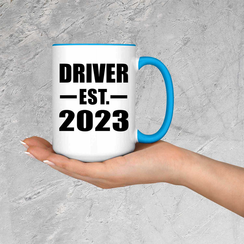 Driver Established EST. 2023 - 15oz Accent Mug Blue
