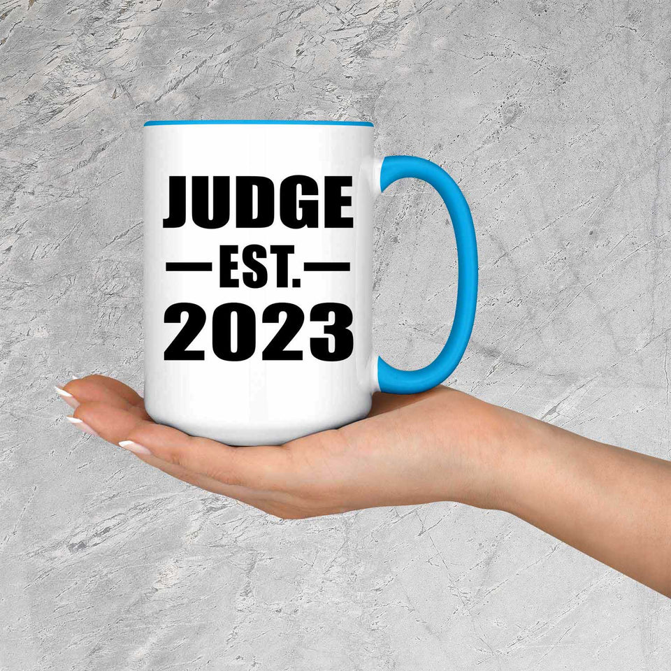 Judge Established EST. 2023 - 15oz Accent Mug Blue