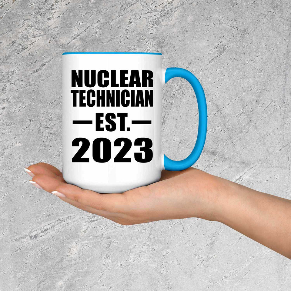 Nuclear Technician Established EST. 2023 - 15oz Accent Mug Blue