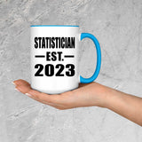 Statistician Established EST. 2023 - 15oz Accent Mug Blue