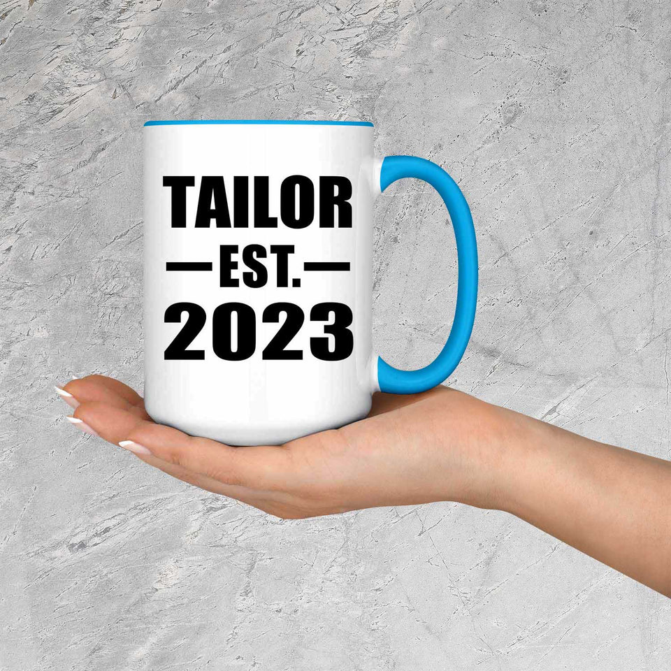 Tailor Established EST. 2023 - 15oz Accent Mug Blue