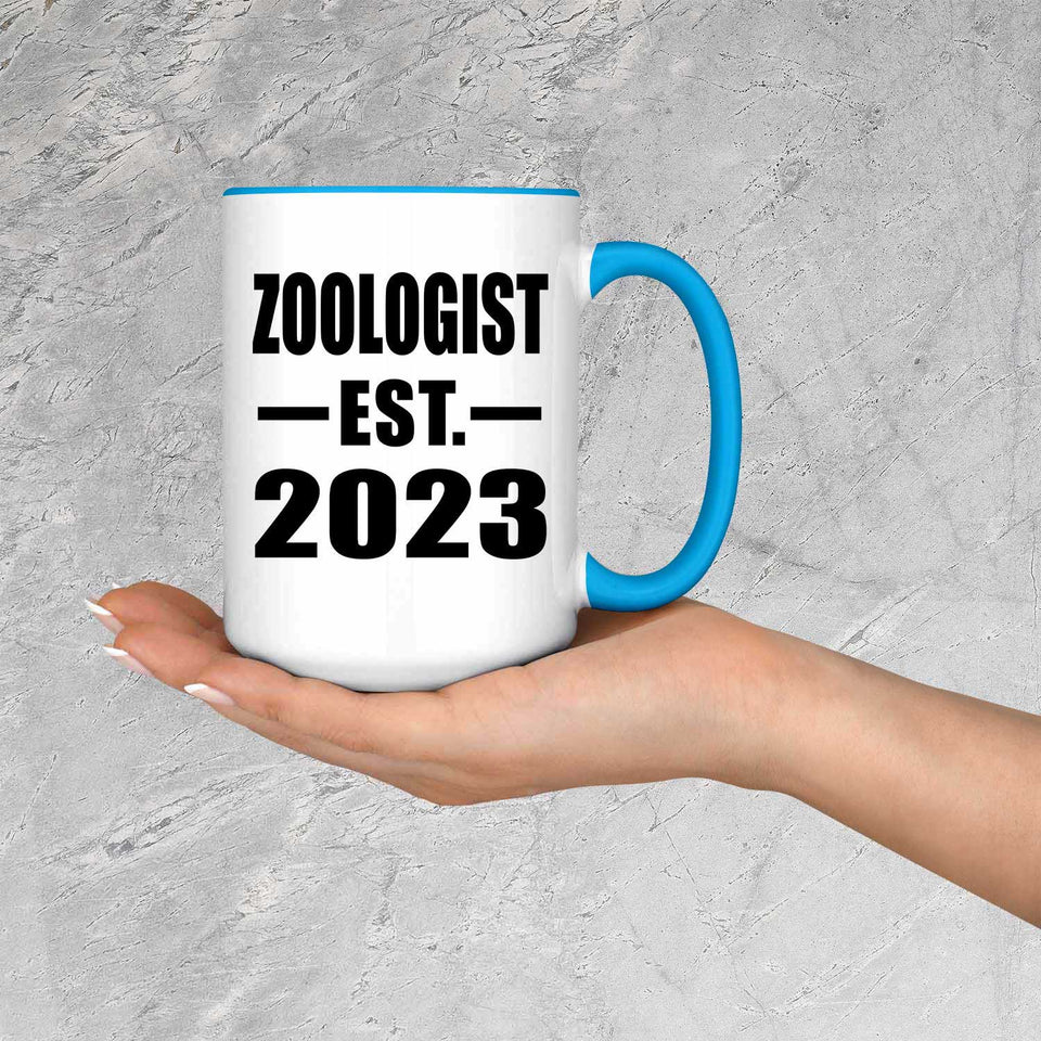 Zoologist Established EST. 2023 - 15oz Accent Mug Blue