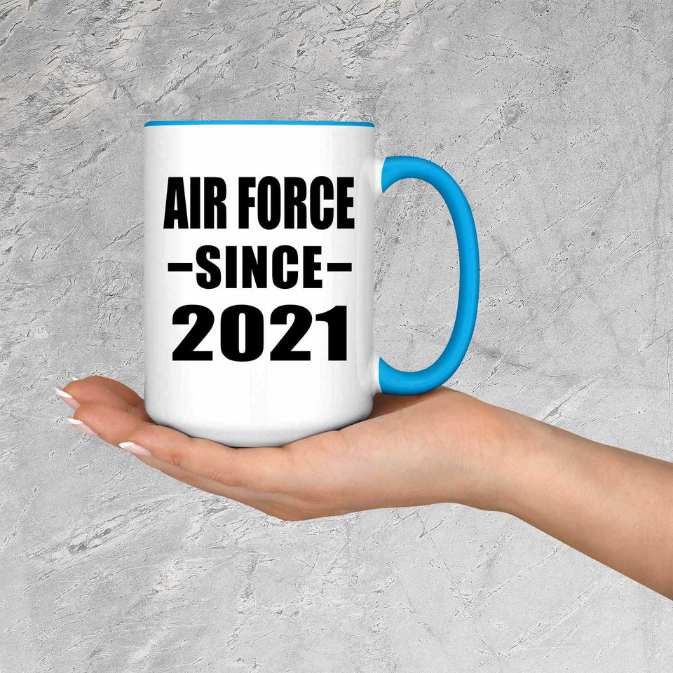 Air Force Since 2021 - 15oz Accent Mug Blue