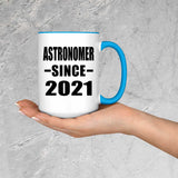 Astronomer Since 2021 - 15oz Accent Mug Blue