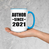 Author Since 2021 - 15oz Accent Mug Blue