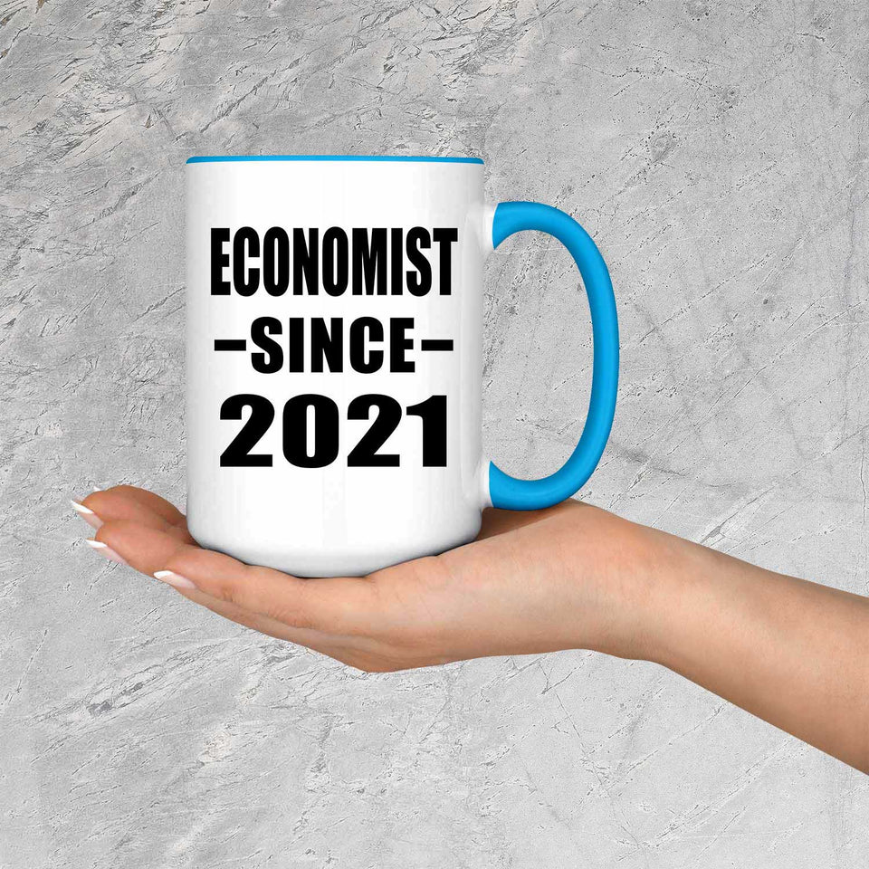 Economist Since 2021 - 15oz Accent Mug Blue