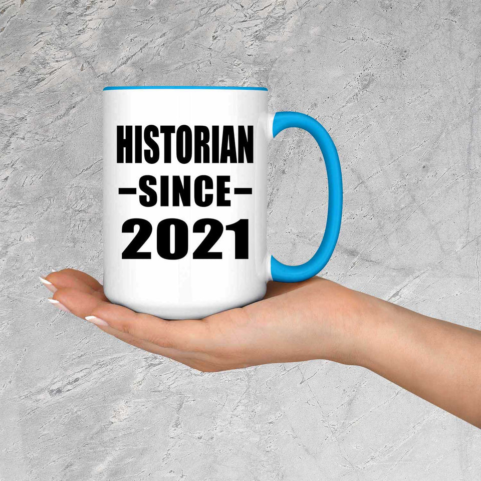 Historian Since 2021 - 15oz Accent Mug Blue