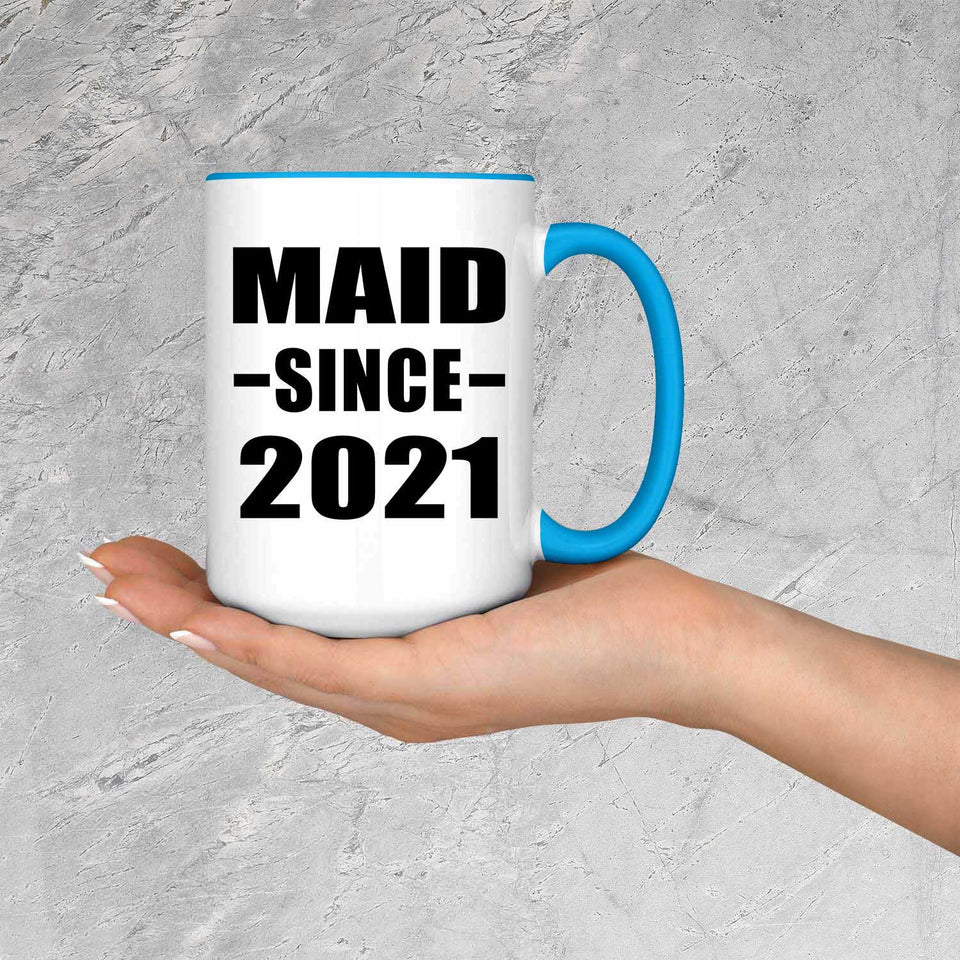 Maid Since 2021 - 15oz Accent Mug Blue