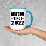 Air Force Since 2022 - 15oz Accent Mug Blue