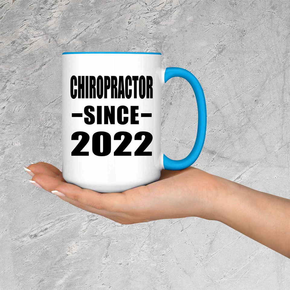 Chiropractor Since 2022 - 15oz Accent Mug Blue
