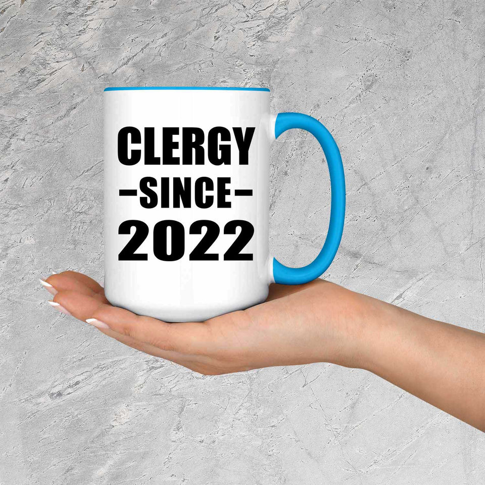 Clergy Since 2022 - 15oz Accent Mug Blue