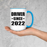 Driver Since 2022 - 15oz Accent Mug Blue