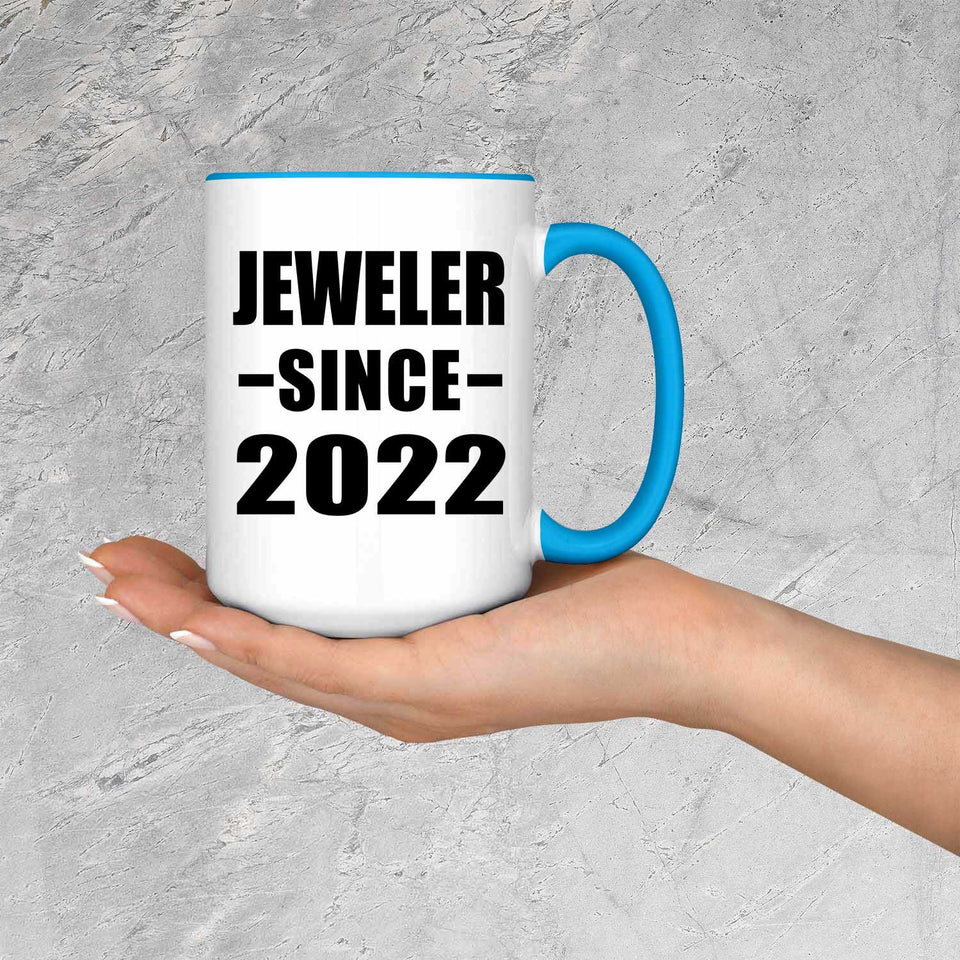 Jeweler Since 2022 - 15oz Accent Mug Blue