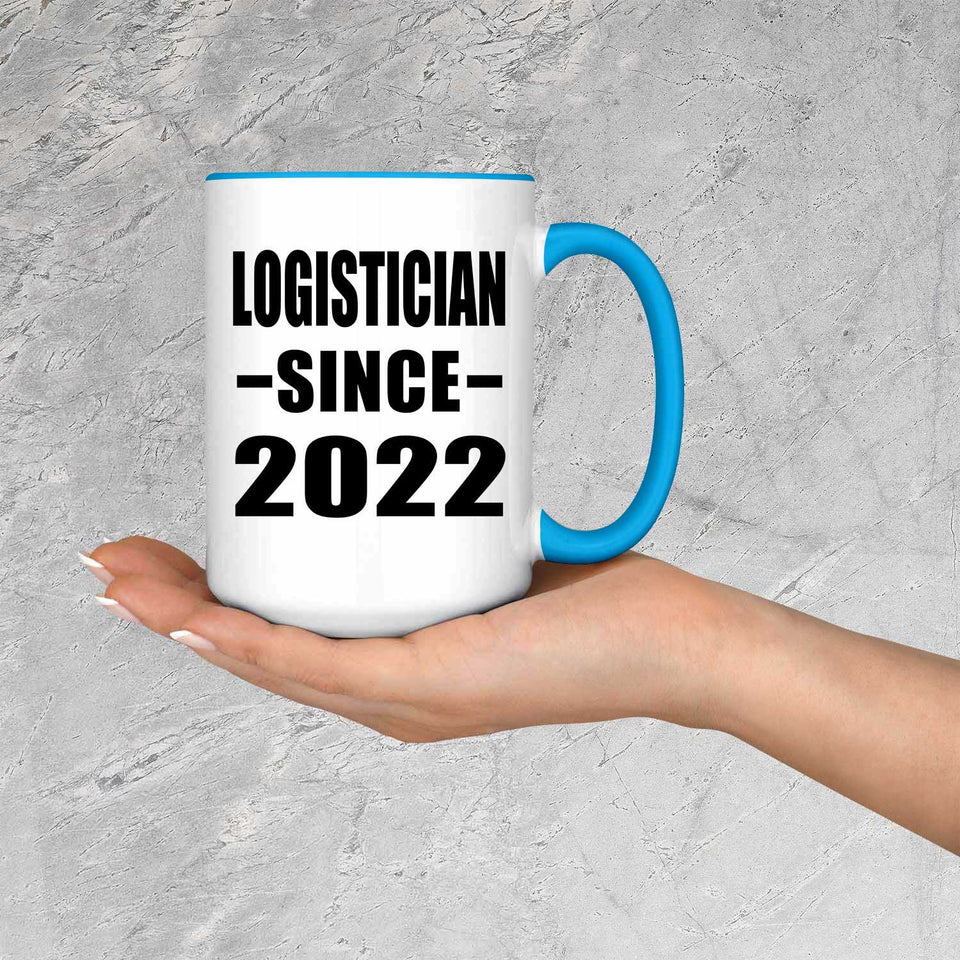 Logistician Since 2022 - 15oz Accent Mug Blue