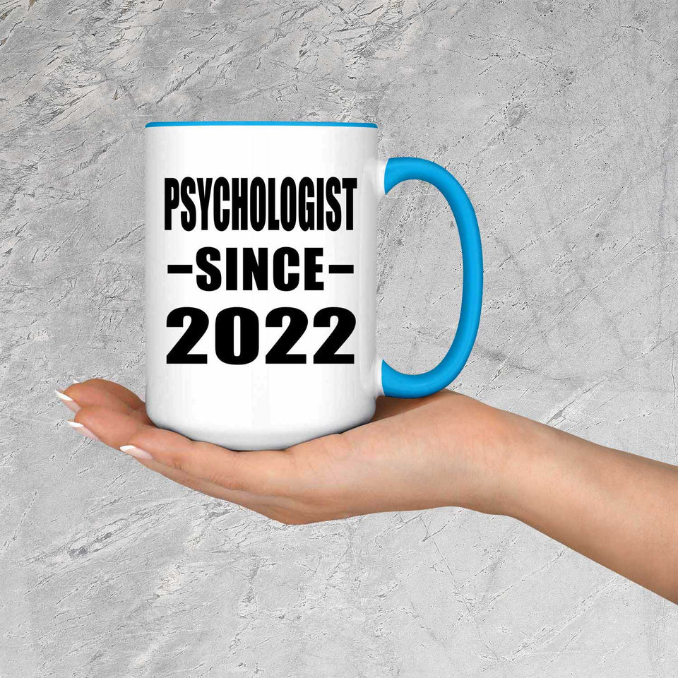 Psychologist Since 2022 - 15oz Accent Mug Blue