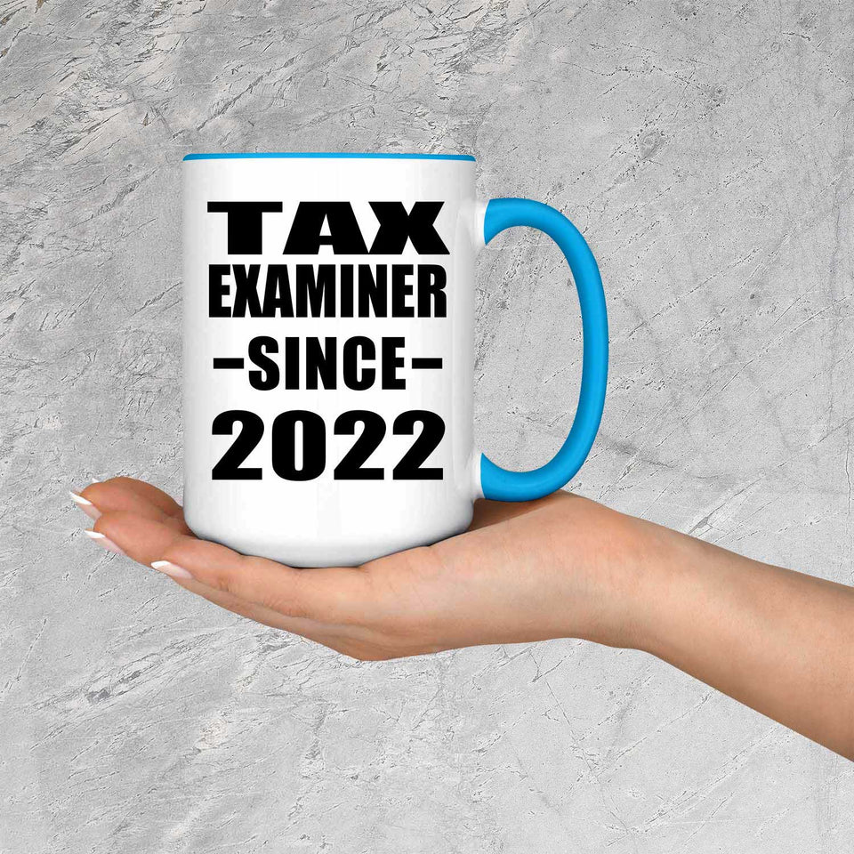 Tax Examiner Since 2022 - 15oz Accent Mug Blue