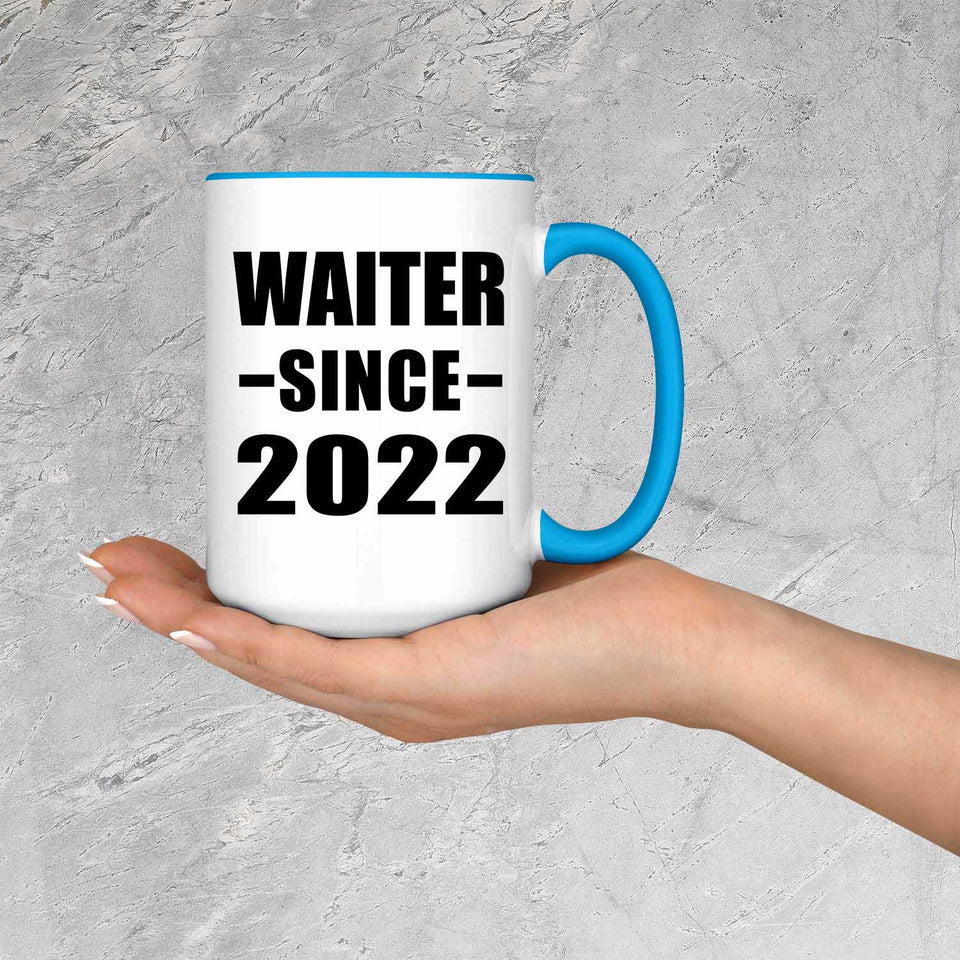 Waiter Since 2022 - 15oz Accent Mug Blue