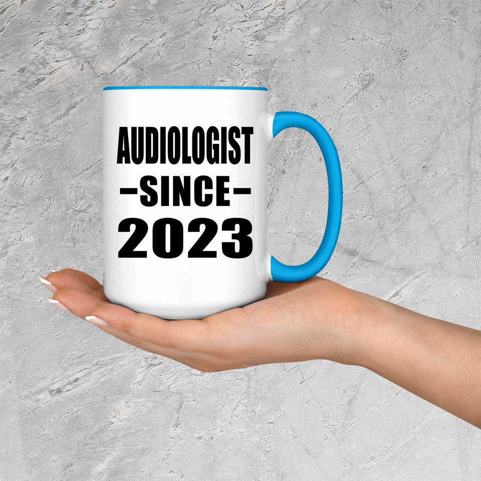 Audiologist Since 2023 - 15oz Accent Mug Blue