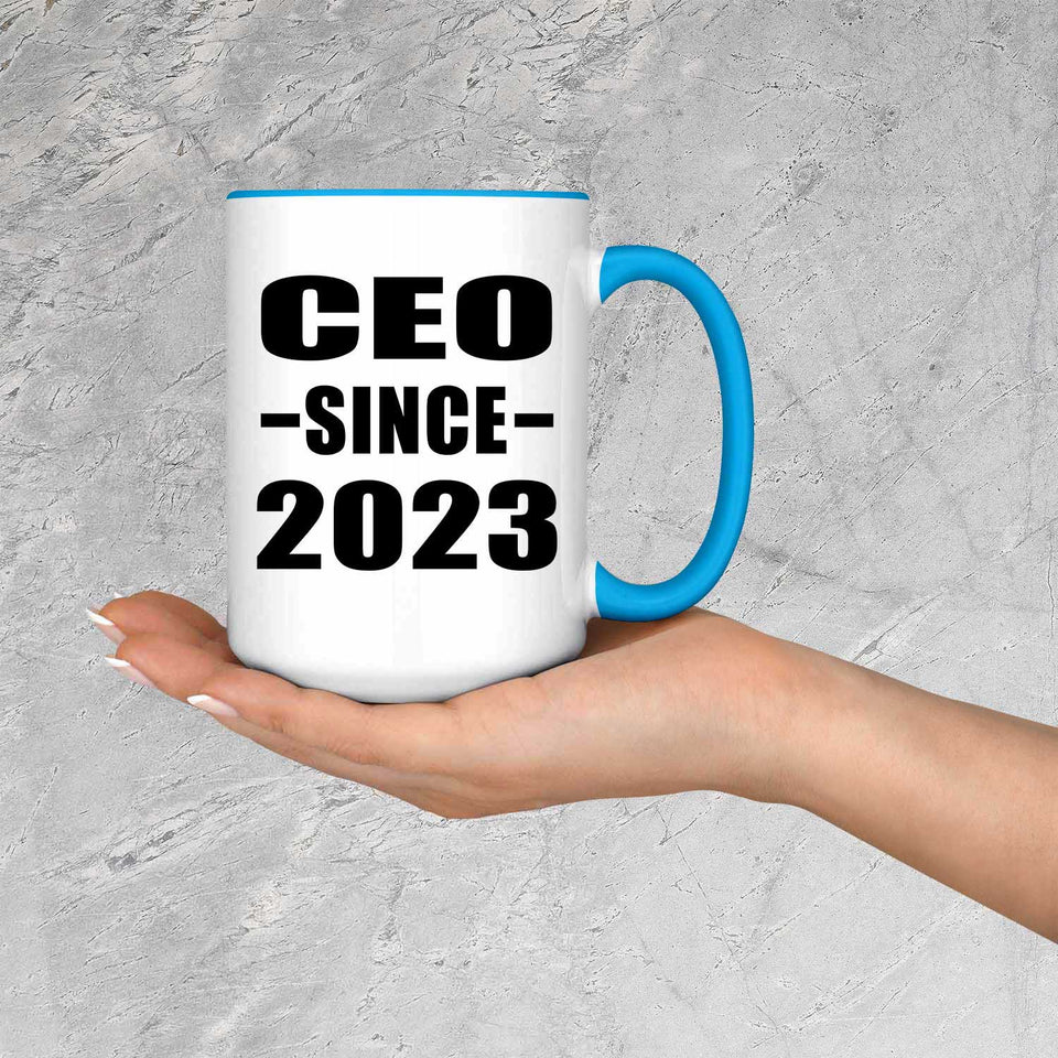 CEO Since 2023 - 15oz Accent Mug Blue
