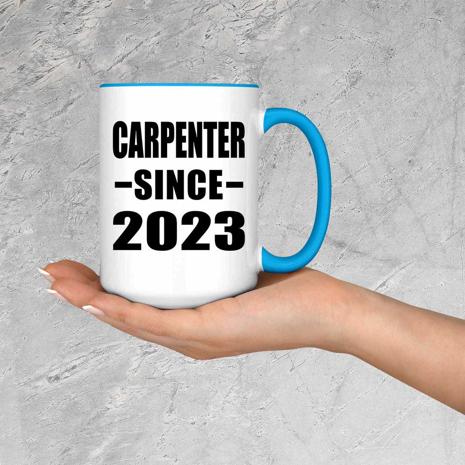 Carpenter Since 2023 - 15oz Accent Mug Blue