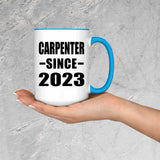 Carpenter Since 2023 - 15oz Accent Mug Blue