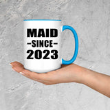 Maid Since 2023 - 15oz Accent Mug Blue