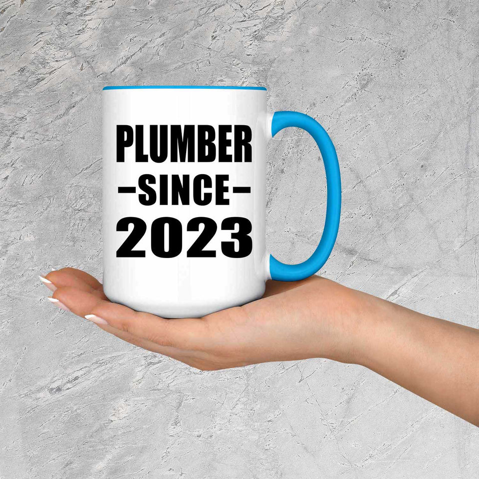 Plumber Since 2023 - 15oz Accent Mug Blue