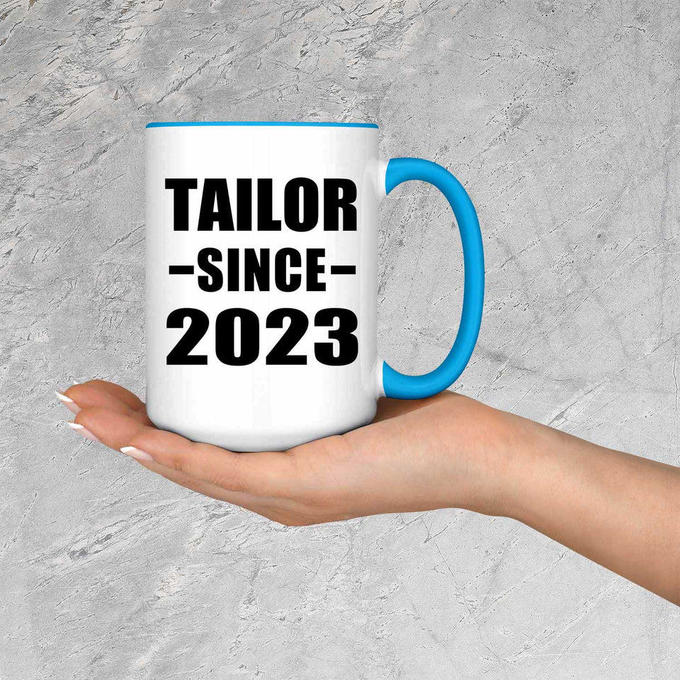 Tailor Since 2023 - 15oz Accent Mug Blue