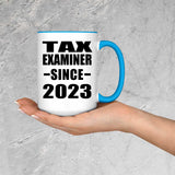 Tax Examiner Since 2023 - 15oz Accent Mug Blue