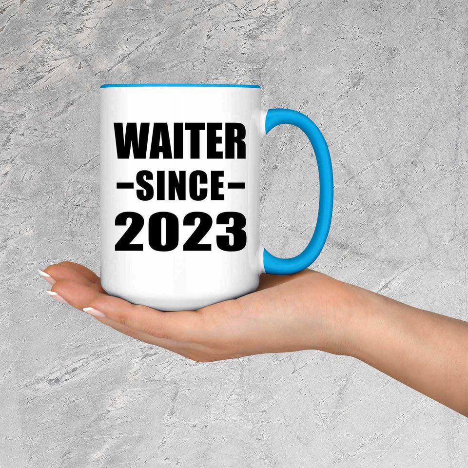 Waiter Since 2023 - 15oz Accent Mug Blue